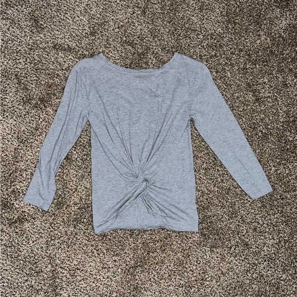 Gray J Crew Criss Cross Back T shirt x small - Picture 5 of 5